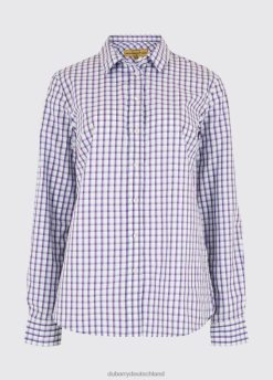 blau-multi 20XZ4557 Dubarry Hemd mit Gillyflower-Karomuster Kleidung Frauen