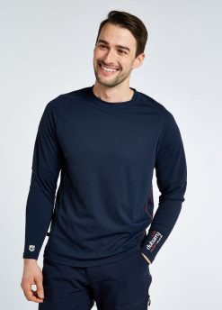 Marine 20XZ41029 Dubarry Ancona Langarm-T-Shirt Kleidung Männer