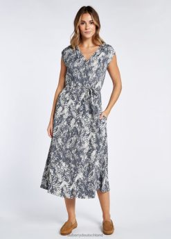 Marine-Multi 20XZ4640 Dubarry Kleid mit Wildwood-Print Kleidung Frauen
