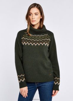 Olive 20XZ4521 Dubarry Riverstown Fair Isle Pullover Kleidung Frauen
