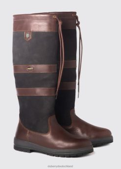 Schwarz Braun 20XZ444 Dubarry Galway Slimfit Country-Stiefel Schuhwerk Frauen
