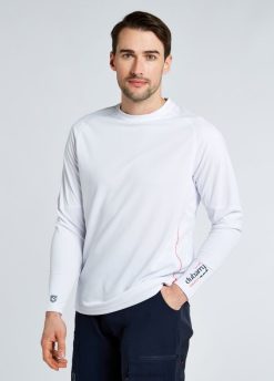 Weiß 20XZ41006 Dubarry Ancona Langarm-T-Shirt Kleidung Männer